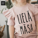 T-shirt with frills MAZĀ/LIELĀ MĀSA