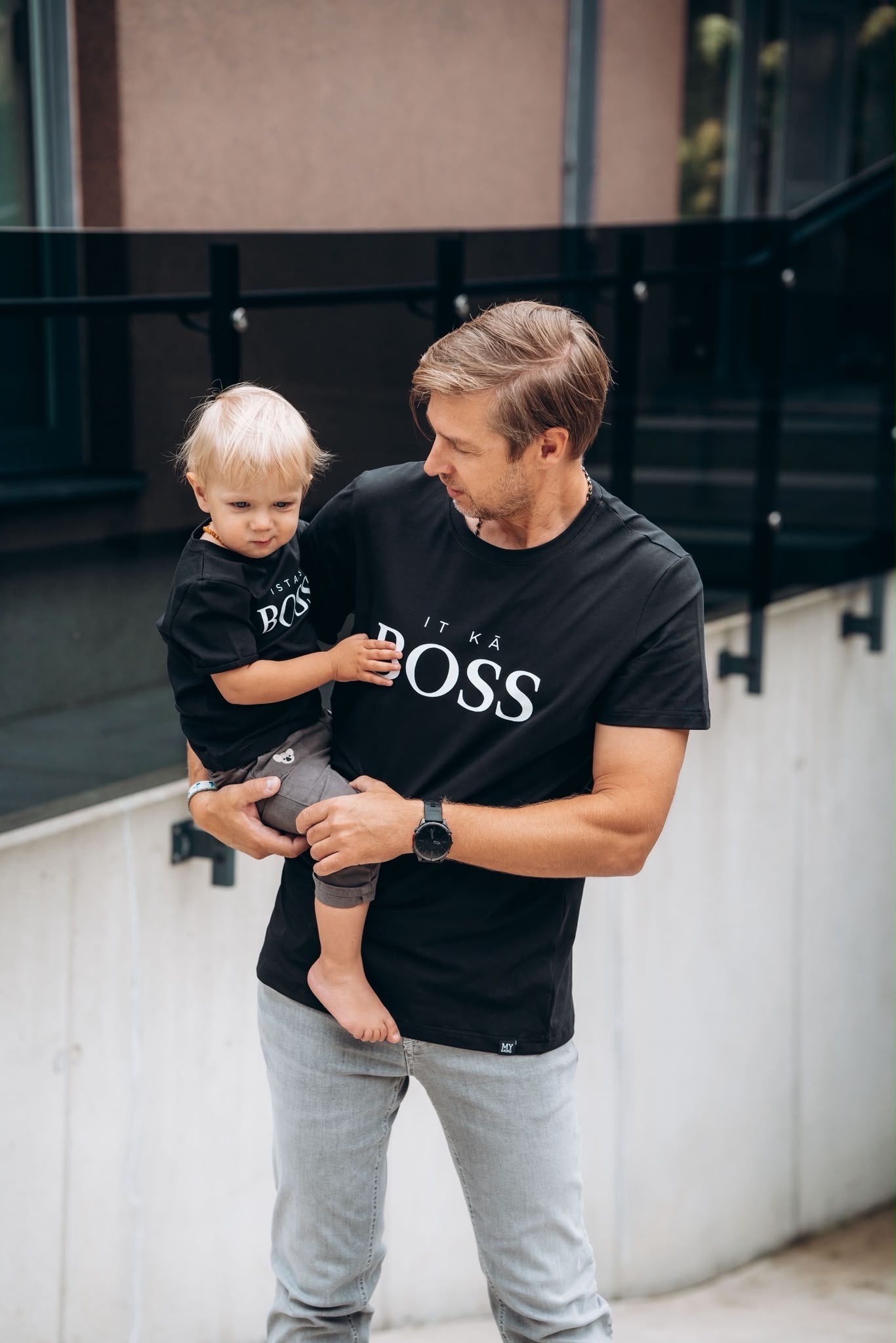 T-shirt set IT KĀ BOSS un ĪSTAIS BOSS