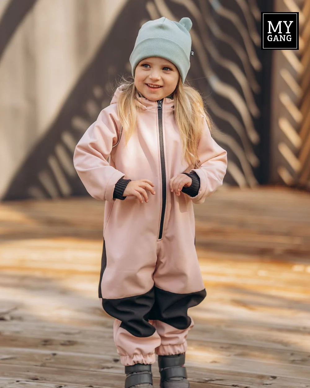 Rozā SOFTSHELL kombinezons 104cm