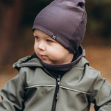 Children's hat with a tunnel scarf