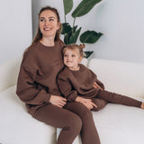 Ribbed high-waisted leggings