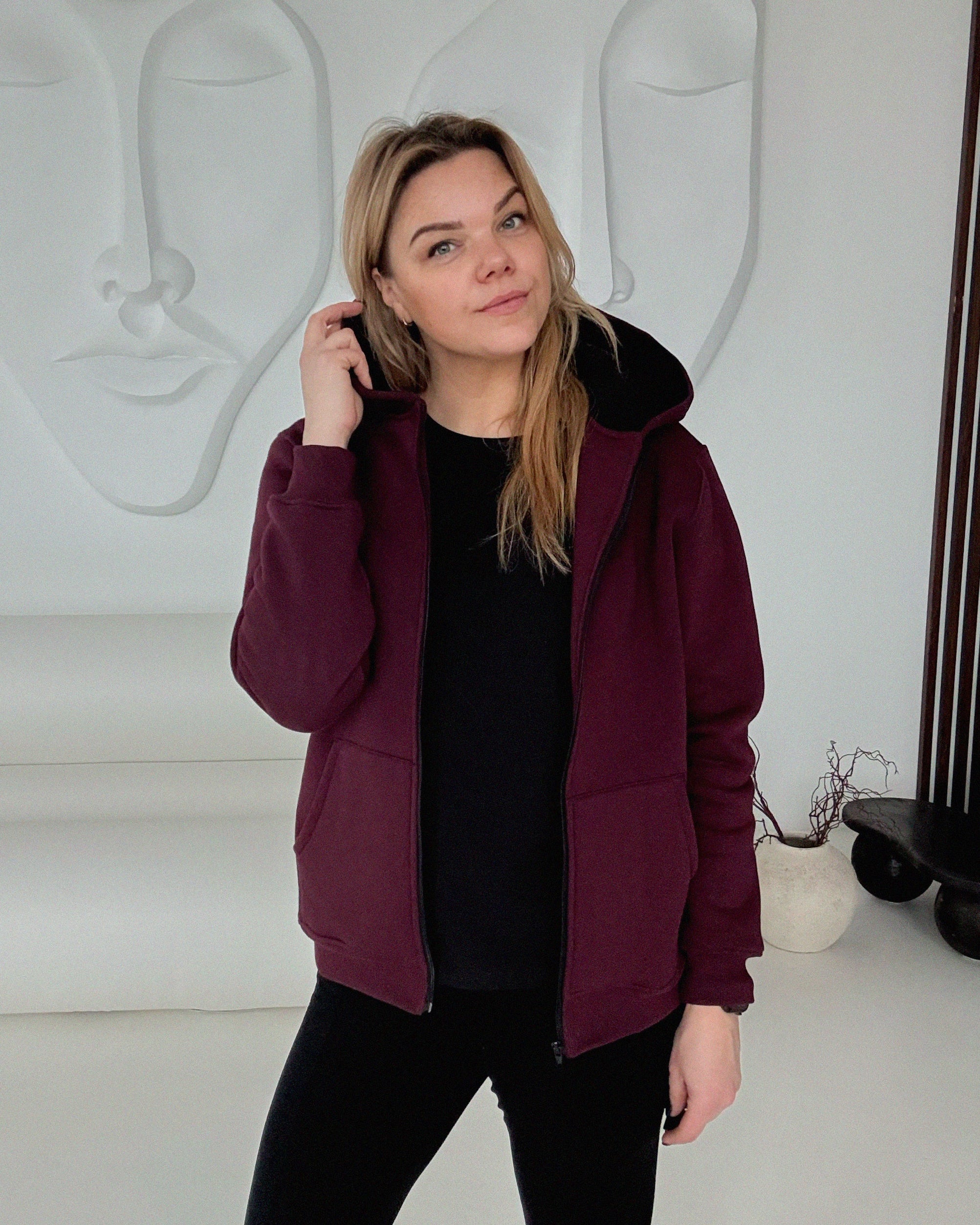 BASIC Women Zip Hoodie