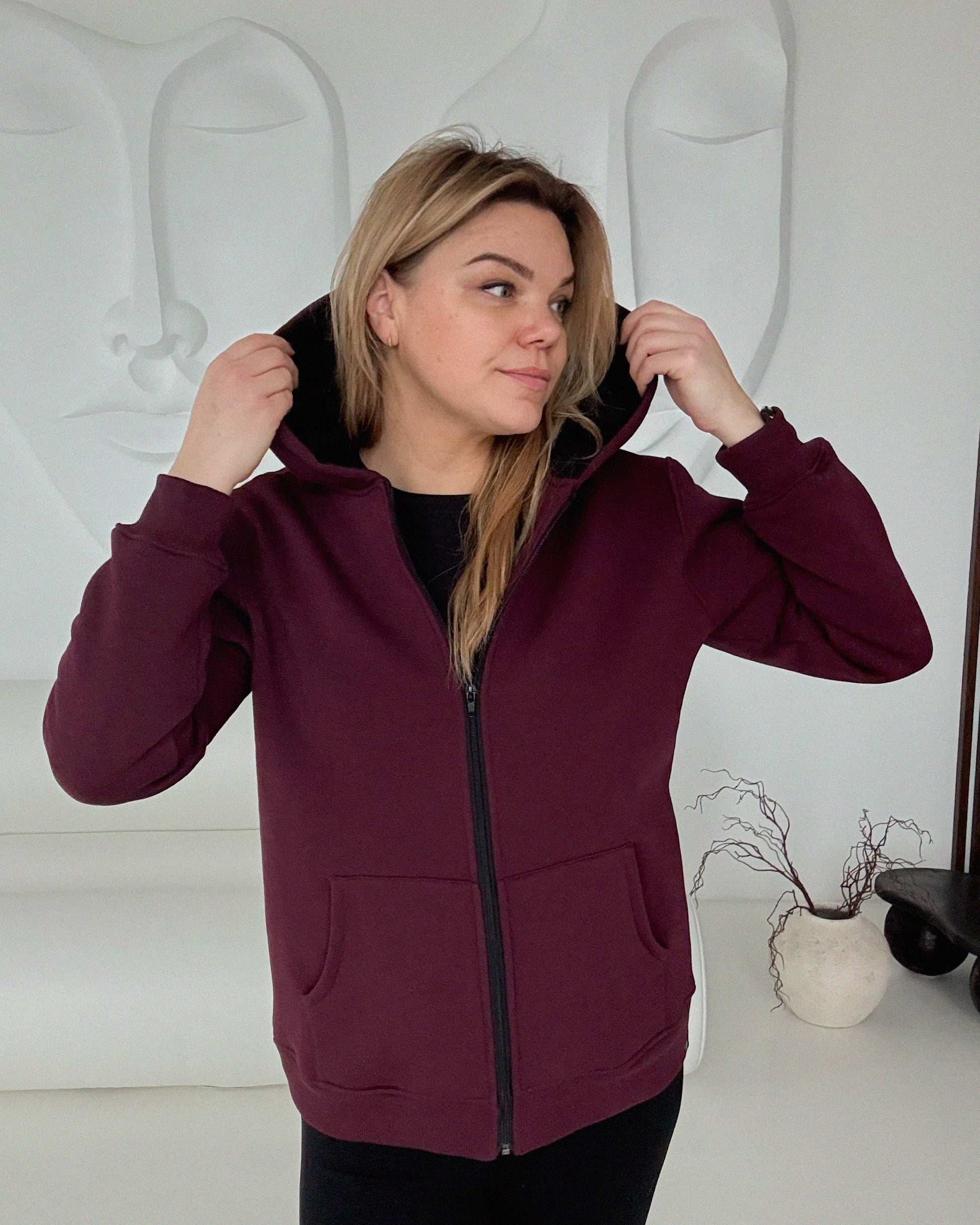BASIC Women Zip Hoodie