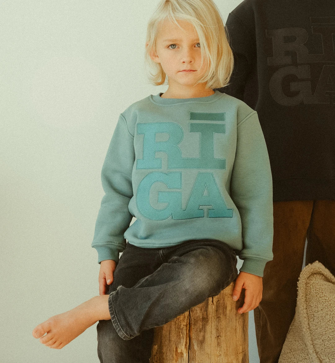 Riga Original® x MYGANG Kids Sweatshirt (Dusty Mint)