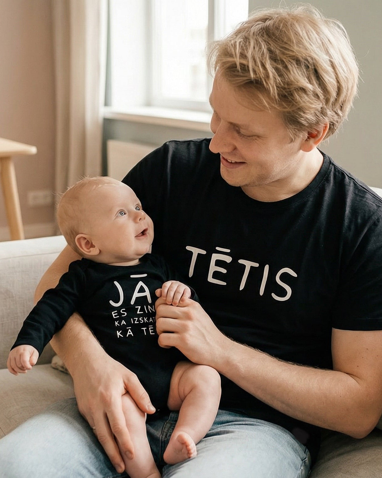 A set for a father and a baby (Onesie)