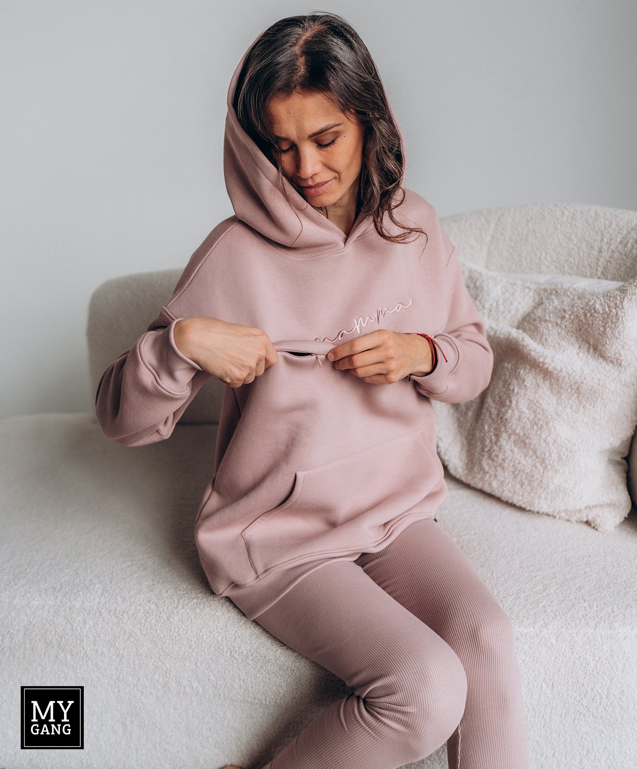 Oversize maternity hoodie MAMMA