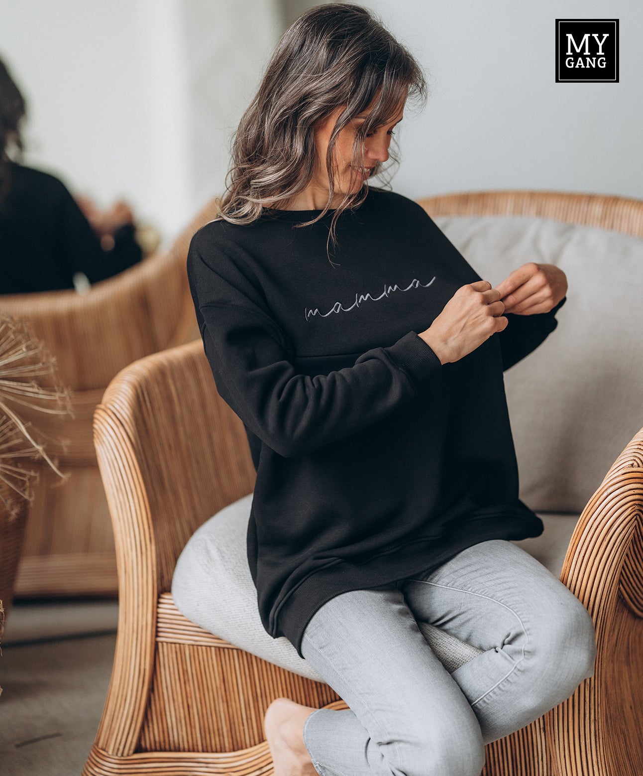 Oversize maternity sweatshirt MAMMA