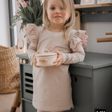 Sweatshirt dress with frills DŪDIŅA