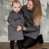 Dark gray Hoodie dress Mamma